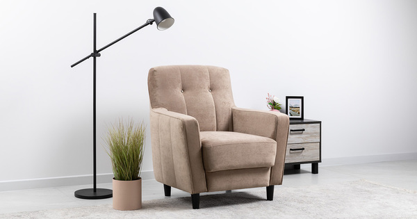 Кресло для отдыха Арно ТК 565 велюр Лаки 04 песочный