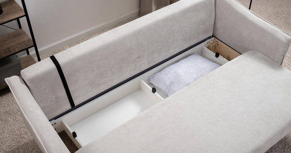 Диван-кровать прямой Берта ТД 770 велюр Mirage dove серый