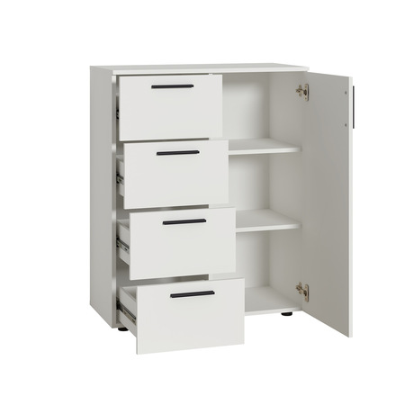 Гостиная Эйр композиция 2 белый PE шагрень, собирается на любую сторону