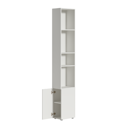 Шкаф торцевой Эйр 16.323 белый PE шагрень, собирается на любую сторону