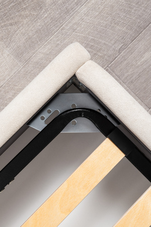 Кровать Марион 160 велюр OCEAN 002 бежевый с ортопедическим основанием и подъемным механизмом (спальное место 160 х 200)