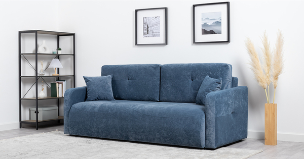 Диван-кровать прямой Марсель ТД 702 велюр Aura 24 синий