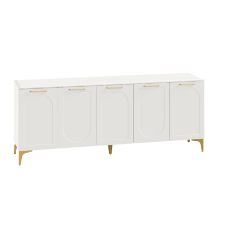 Тумба под ТВ Монтесито 16.66 Белый PE шагрень, белая шагрень 4101 ПВХ