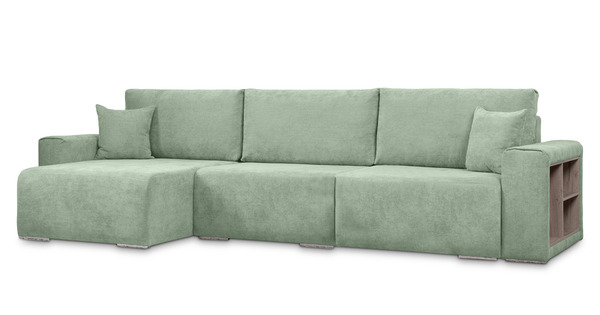 Диван-кровать угловой Оксфорд 715 композиция 2, STORM 9 мятный, модульная система, сборка на любую сторону