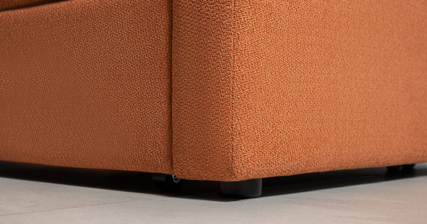 Диван-кровать прямой Тео (120) ТД 907 велюр Danco 412 светло-терракотовый