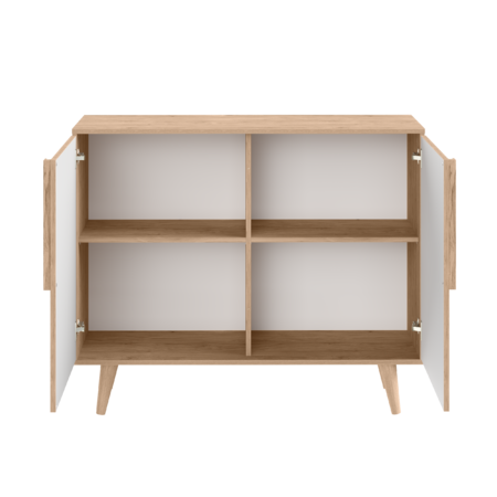 Комод Току 16.230.04 гикори рокфорд натуральный KO86 PW, белый PE шагрень, фотопечать